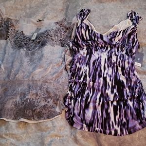 Lot of 2 Brand  New woman's  dressy tops